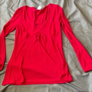 Long sleeve red T-shirt